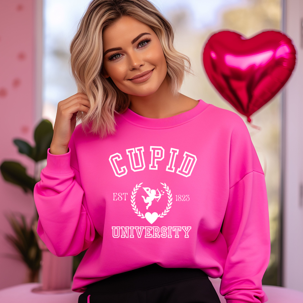 Cupid University Valentine's Day, Funny Love-Themed Apparel - T-Shirt | Sweatshirt | Hoodie