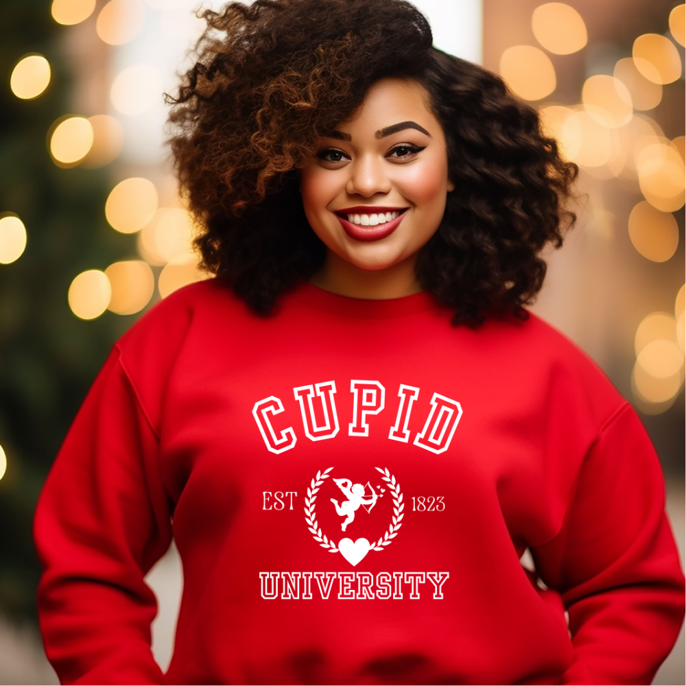 Cupid University Valentine's Day, Funny Love-Themed Apparel - T-Shirt | Sweatshirt | Hoodie