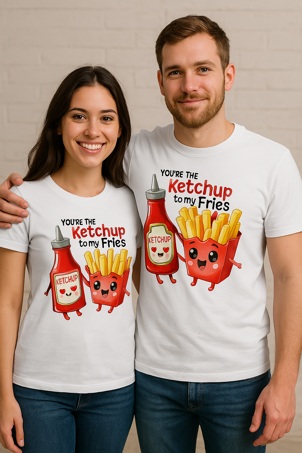 You're The Ketchup To My Fries Cute Fun Couple T-Shirt