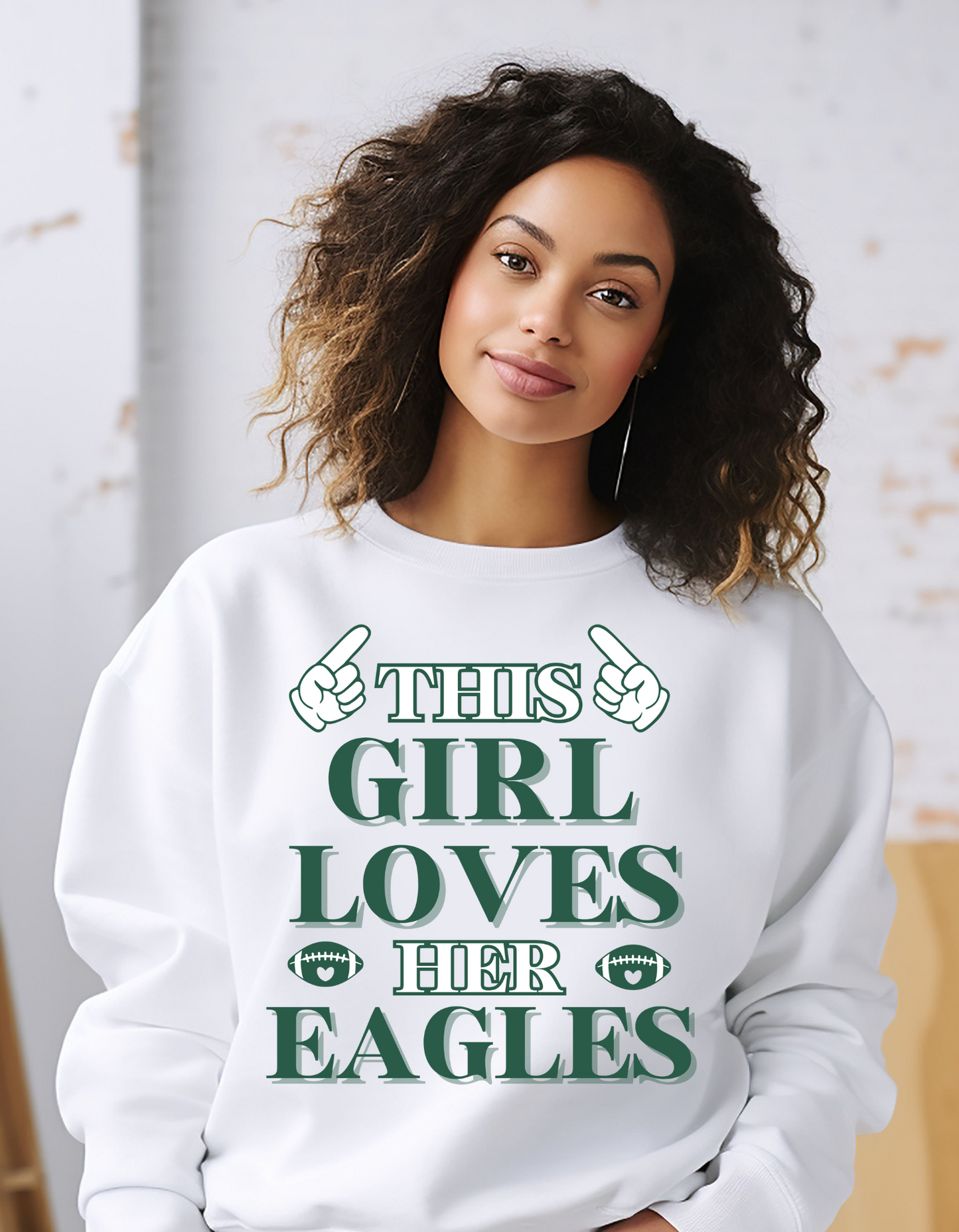 This Girl Loves Her Eagles Football Shirt - T-shirt | Sweatshirt | Hoodie