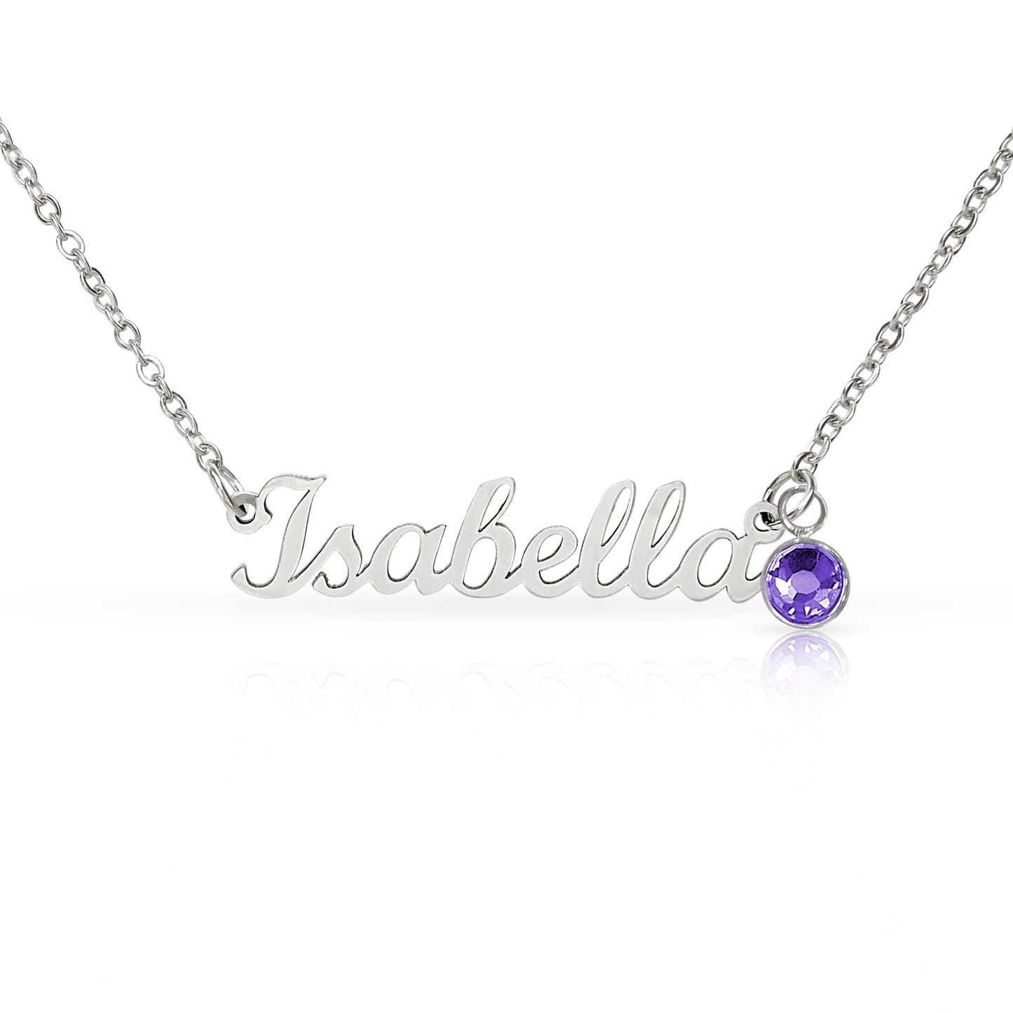 Personalized Name Necklace with Birthstone — Her Name. Her Birthstone. Her Story.