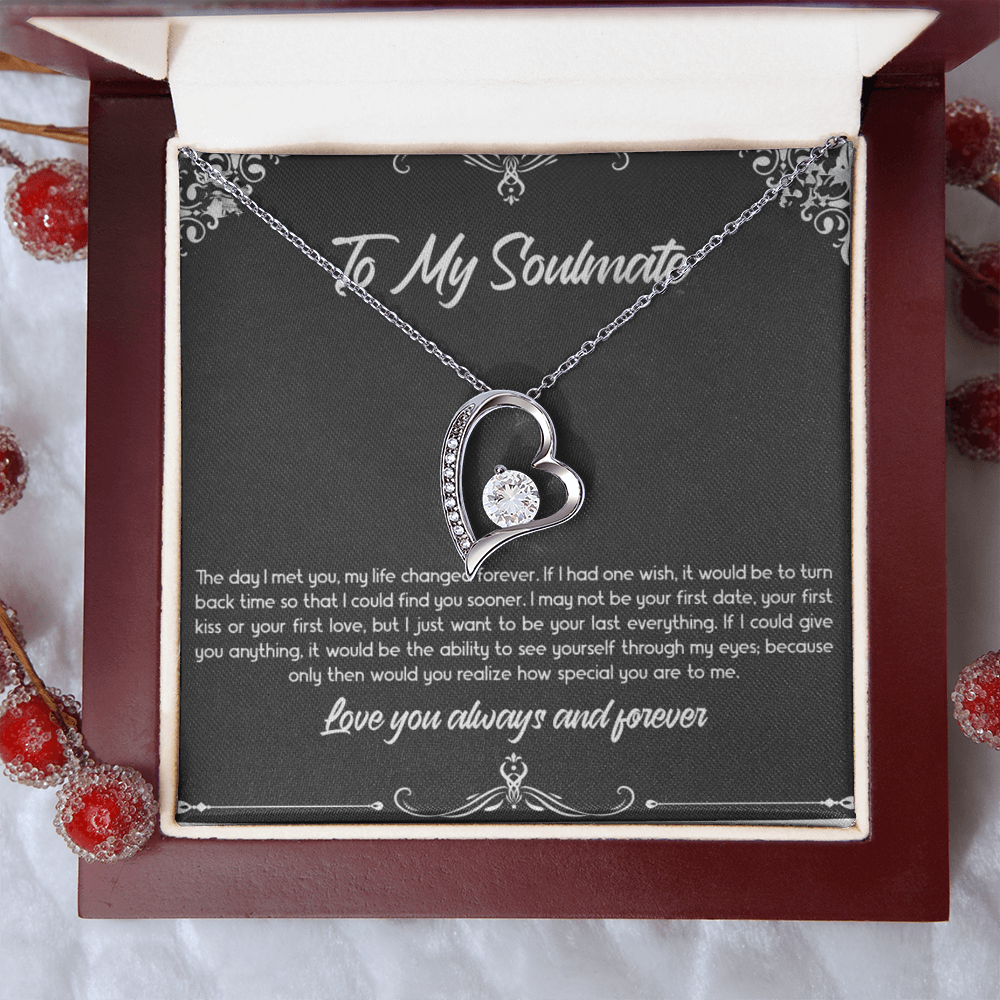 Gift for Wife "To My Soulmate - The day I met you, my life changed forever." Forever Love Necklace