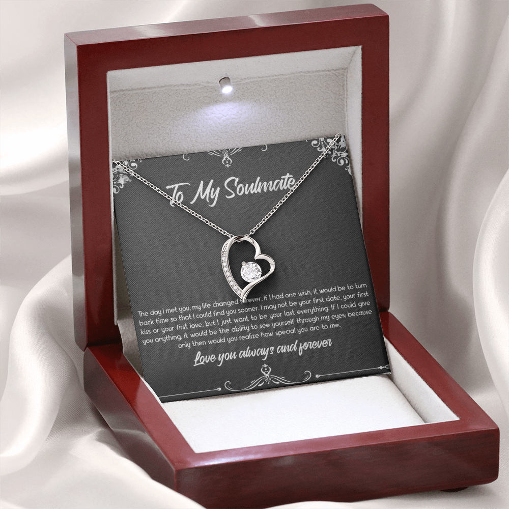 Gift for Wife "To My Soulmate - The day I met you, my life changed forever." Forever Love Necklace