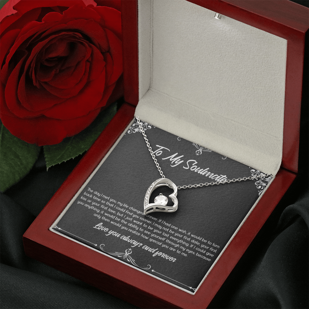 Gift for Wife "To My Soulmate - The day I met you, my life changed forever." Forever Love Necklace