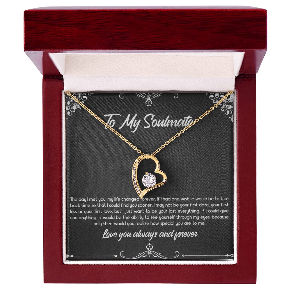 Gift for Wife "To My Soulmate - The day I met you, my life changed forever." Forever Love Necklace
