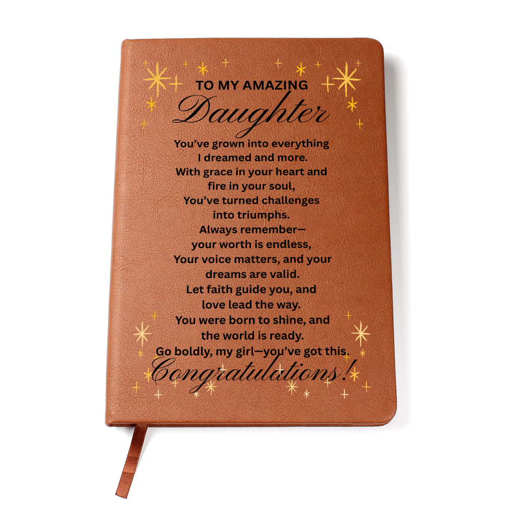 Graduation Gift for Daughter – Inspirational Journal from Mom or Dad