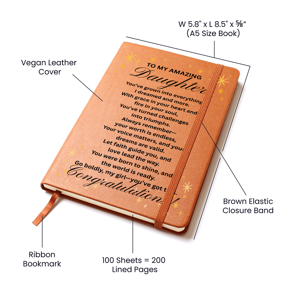 Graduation Gift for Daughter – Inspirational Journal from Mom or Dad
