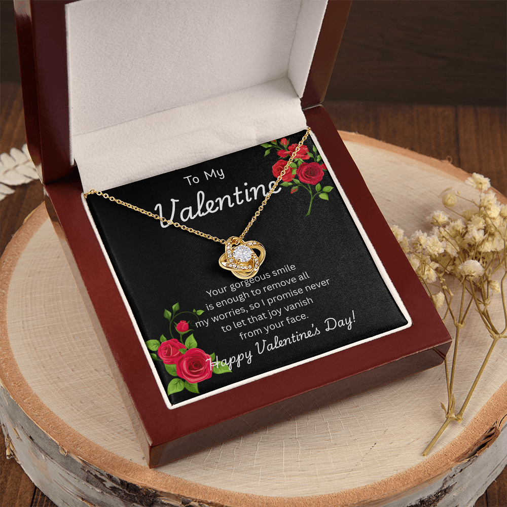 To My Valentine Love knot Necklace