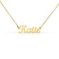 Personalized Name Necklace Polished stainless steel or 18K yellow gold finish
