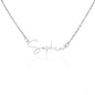 Personalized Signature Style Name Necklace Polished stainless steel or 18K yellow gold finish