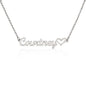 Personalized Heart Name Necklace - Polished stainless steel or 18K yellow gold finish