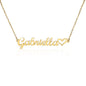 Personalized Heart Name Necklace - Polished stainless steel or 18K yellow gold finish