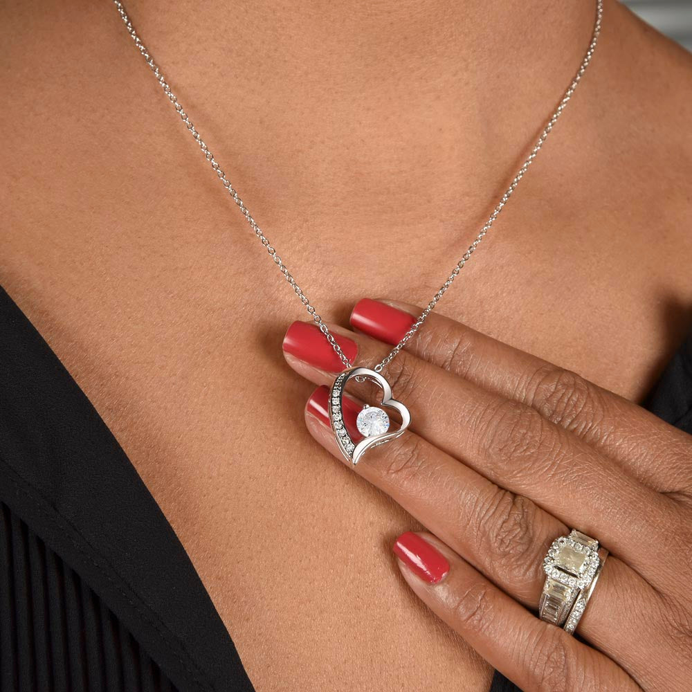 To My Beautiful Wife Forever Love Necklace - Black/Gold