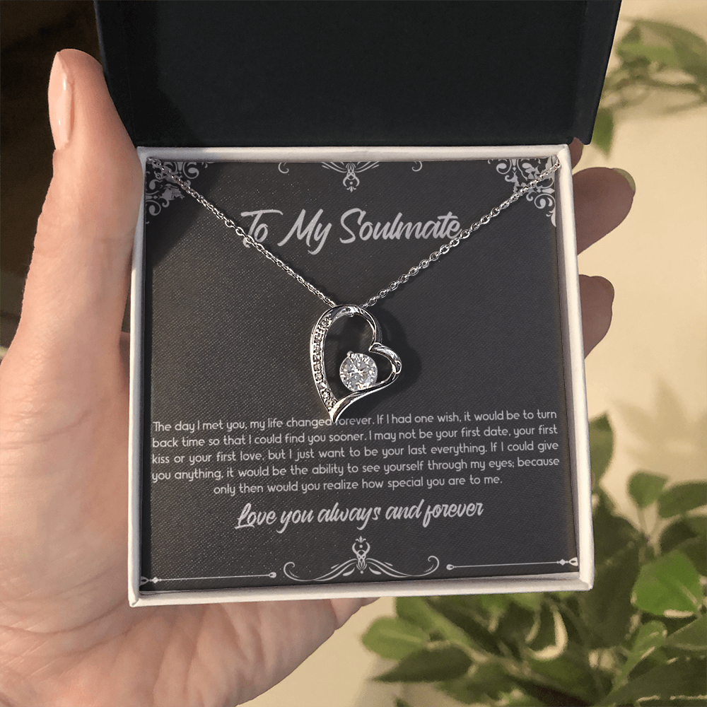 Gift for Wife "To My Soulmate - The day I met you, my life changed forever." Forever Love Necklace