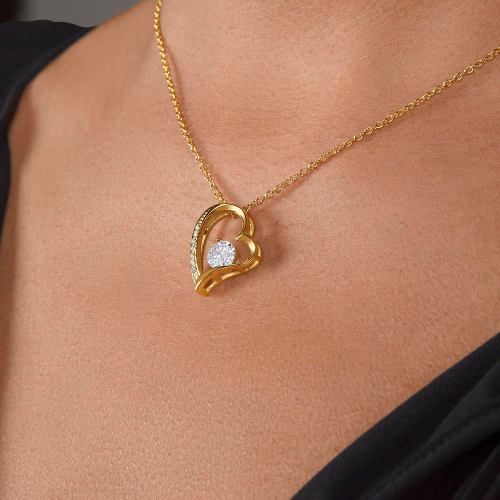 Gift for Wife - "To My Beautiful Wife - I can't live without you" Forever Love Knot Necklace