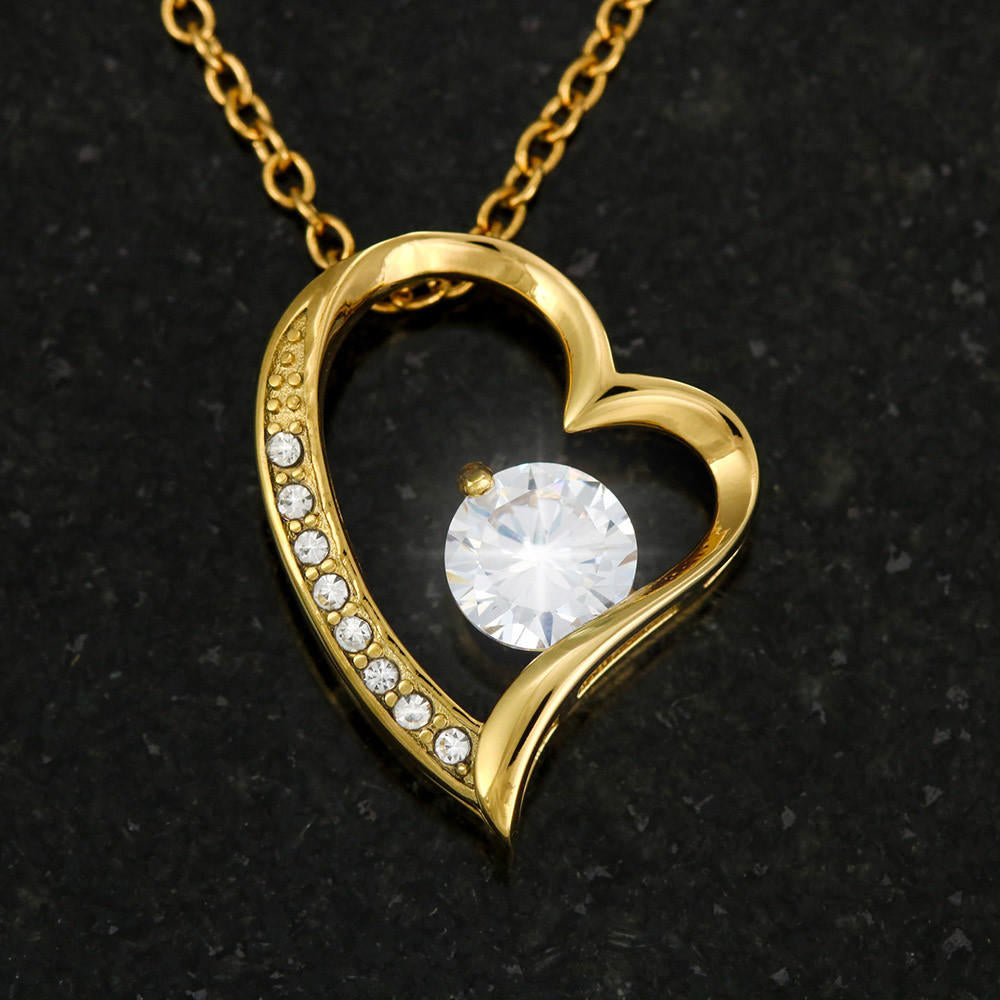 To My Beautiful Wife Forever Love Necklace - Black/White