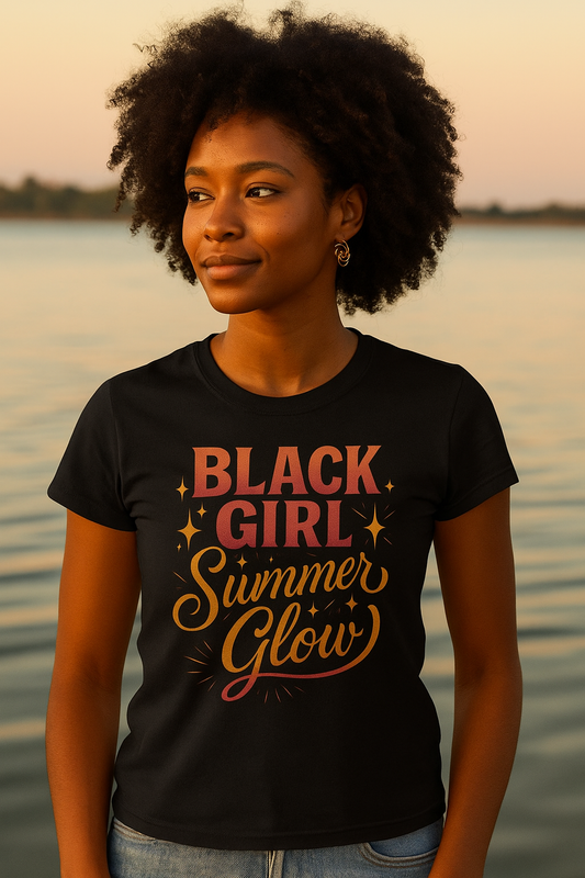 Black Girl Summer Glow Unisex Jersey Short-Sleeve T-Shirt