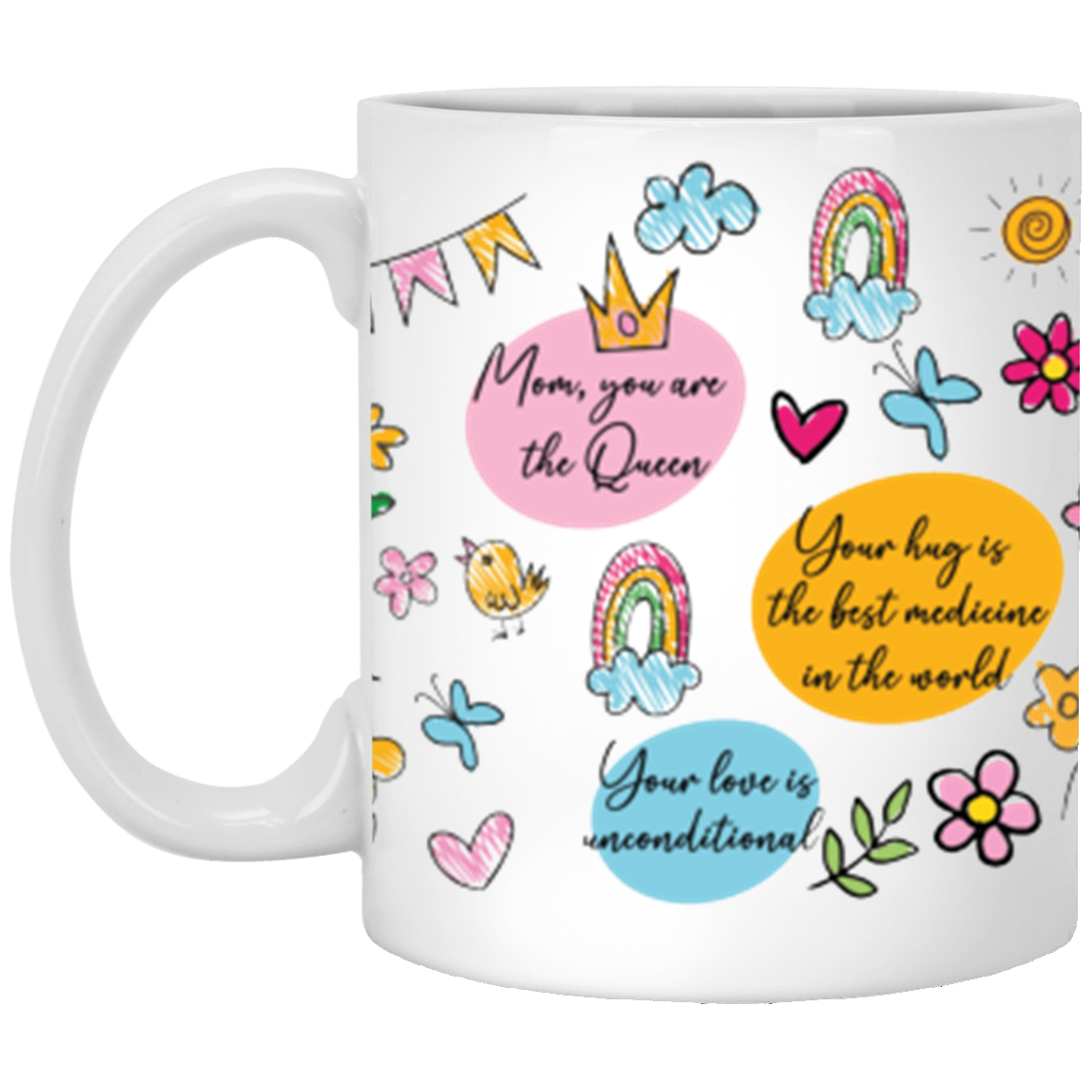 Mom, you are the Queen - 11oz Ceramic White Mug