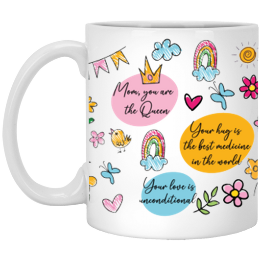 Mom, you are the Queen - 11oz Ceramic White Mug