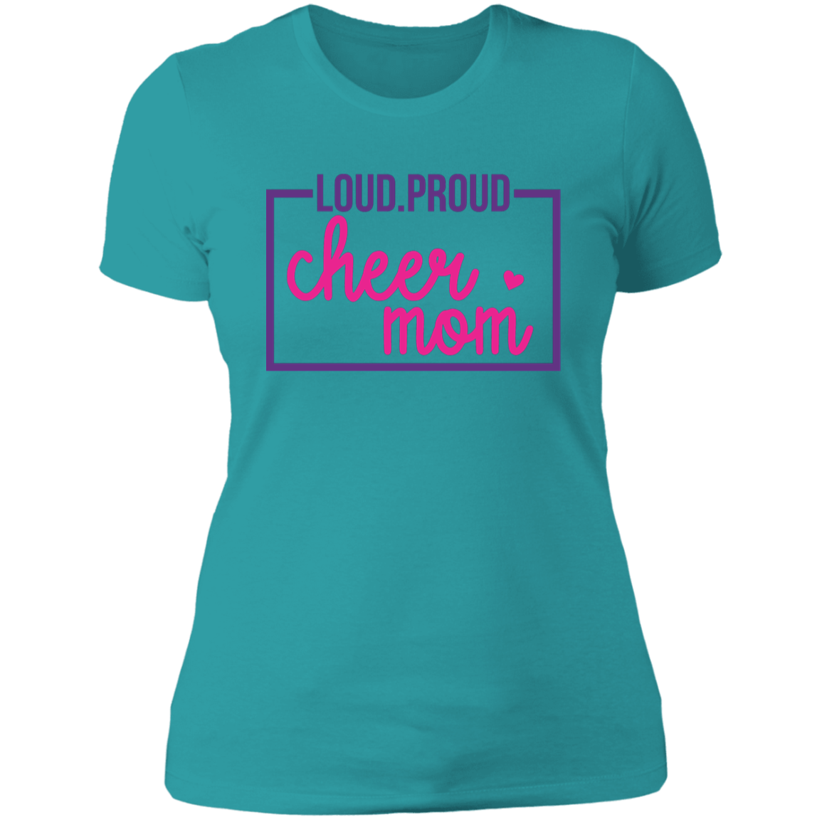 Loud Proud Cheer Mom - Ladies' Boyfriend T-Shirt