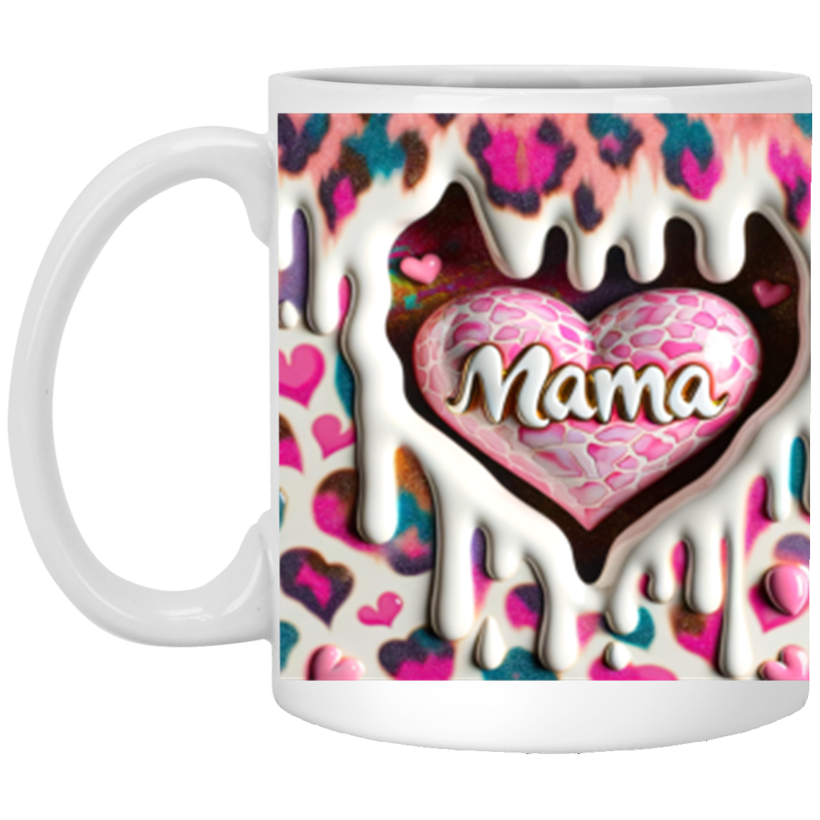 Mama 3D Design14 - 11oz White Mug