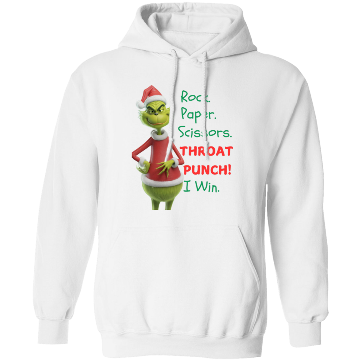 Grinch Rock. Paper. Scissors. Throat Punch! - T-shirt | Long Sleeve| Sweatshirt | Hoodie