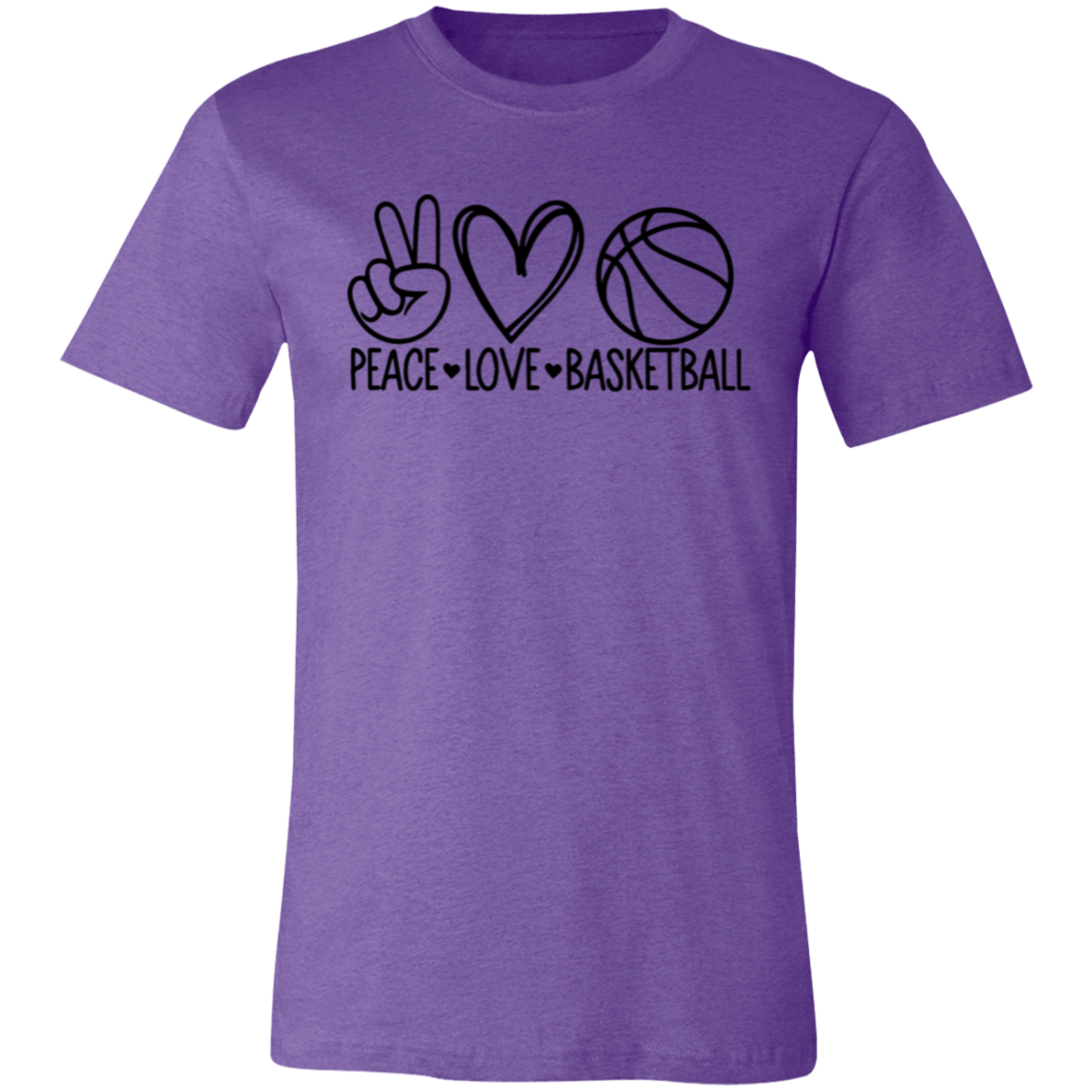 Peace Love Basketball - Unisex Jersey Short-Sleeve T-Shirt