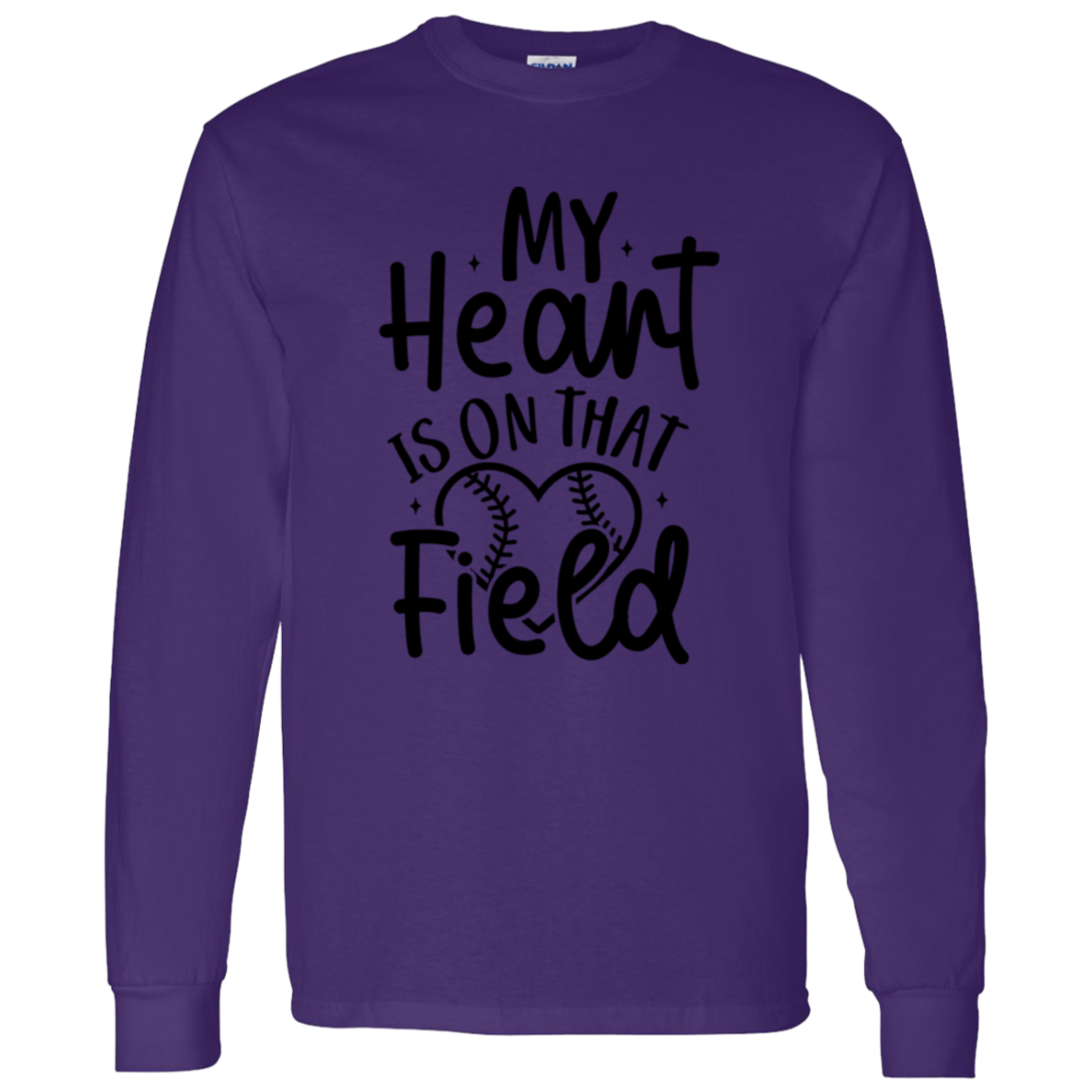 My Heart Is On That Field - Long SLeeve T-Shirt 5.3 oz.