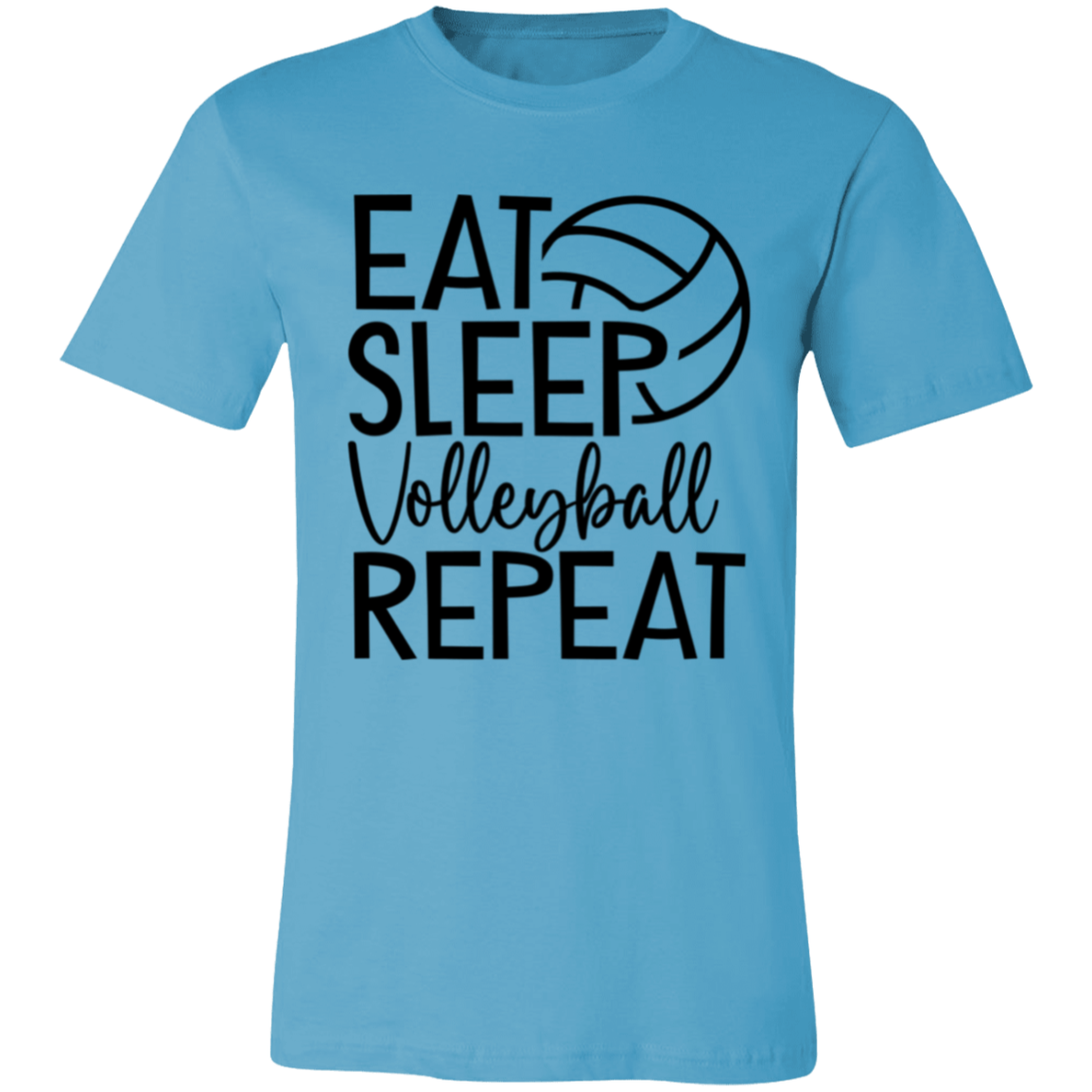 Eat Sleep Volleyball Repeat Unisex Jersey Short-Sleeve T-Shirt