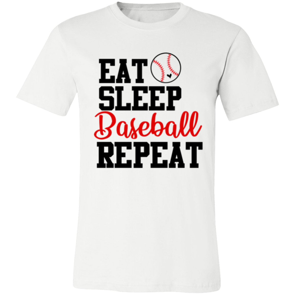 Eat Sleep Baseball Repeat - Unisex Jersey Short-Sleeve T-Shirt