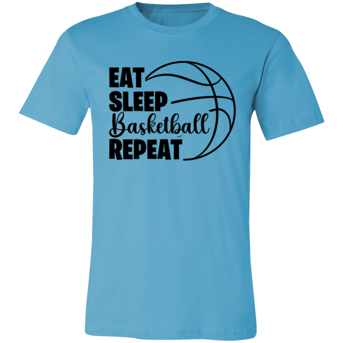 Eat Sleep Basketball Repeat - Unisex Jersey Short-Sleeve T-Shirt