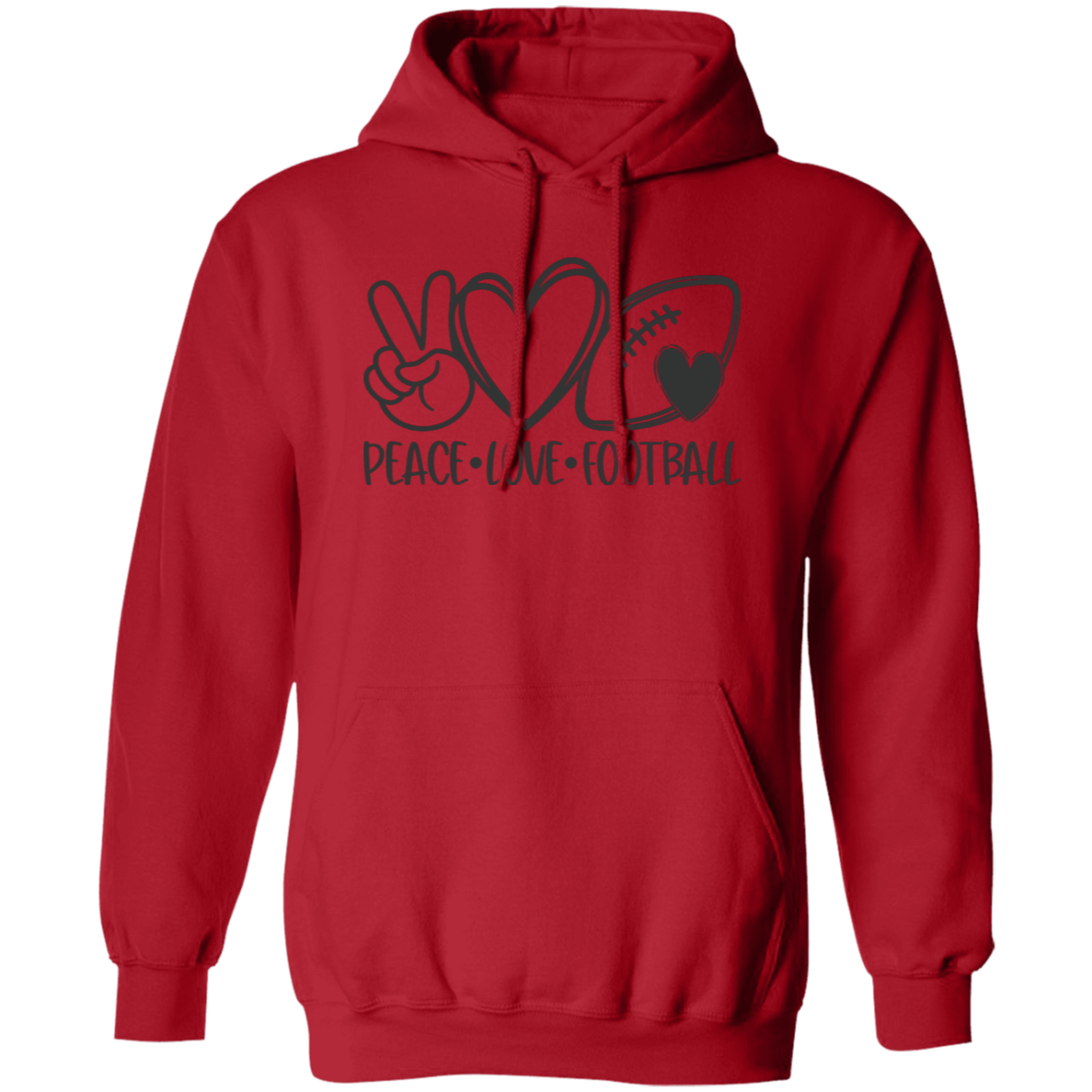 Peace Love Football - Pullover Hoodie