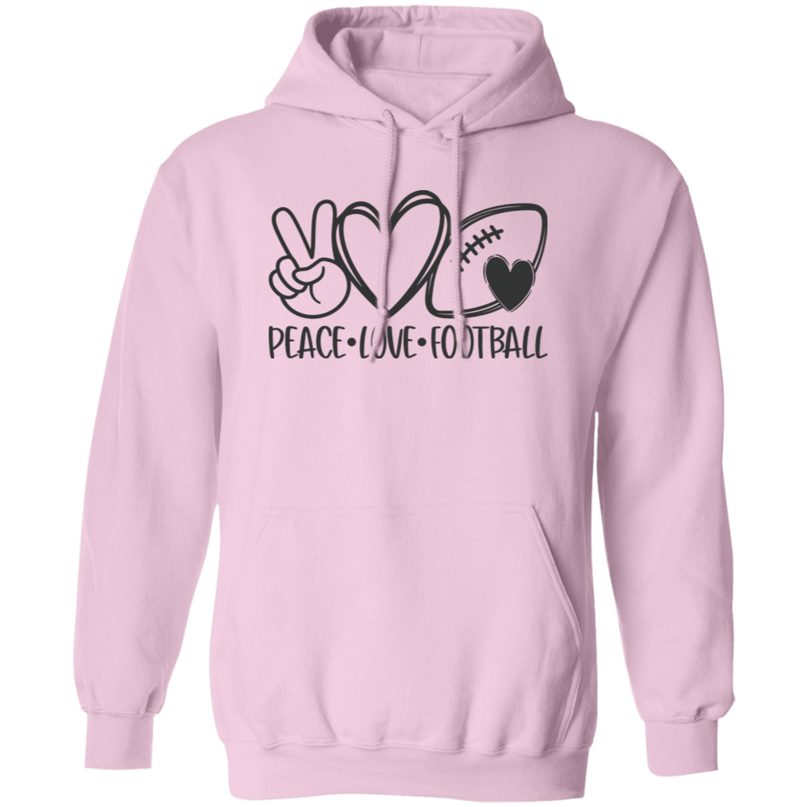 Peace Love Football - Pullover Hoodie