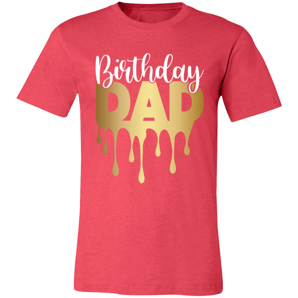 Birthday Dad Gold Unisex Jersey Short-Sleeve T-Shirt