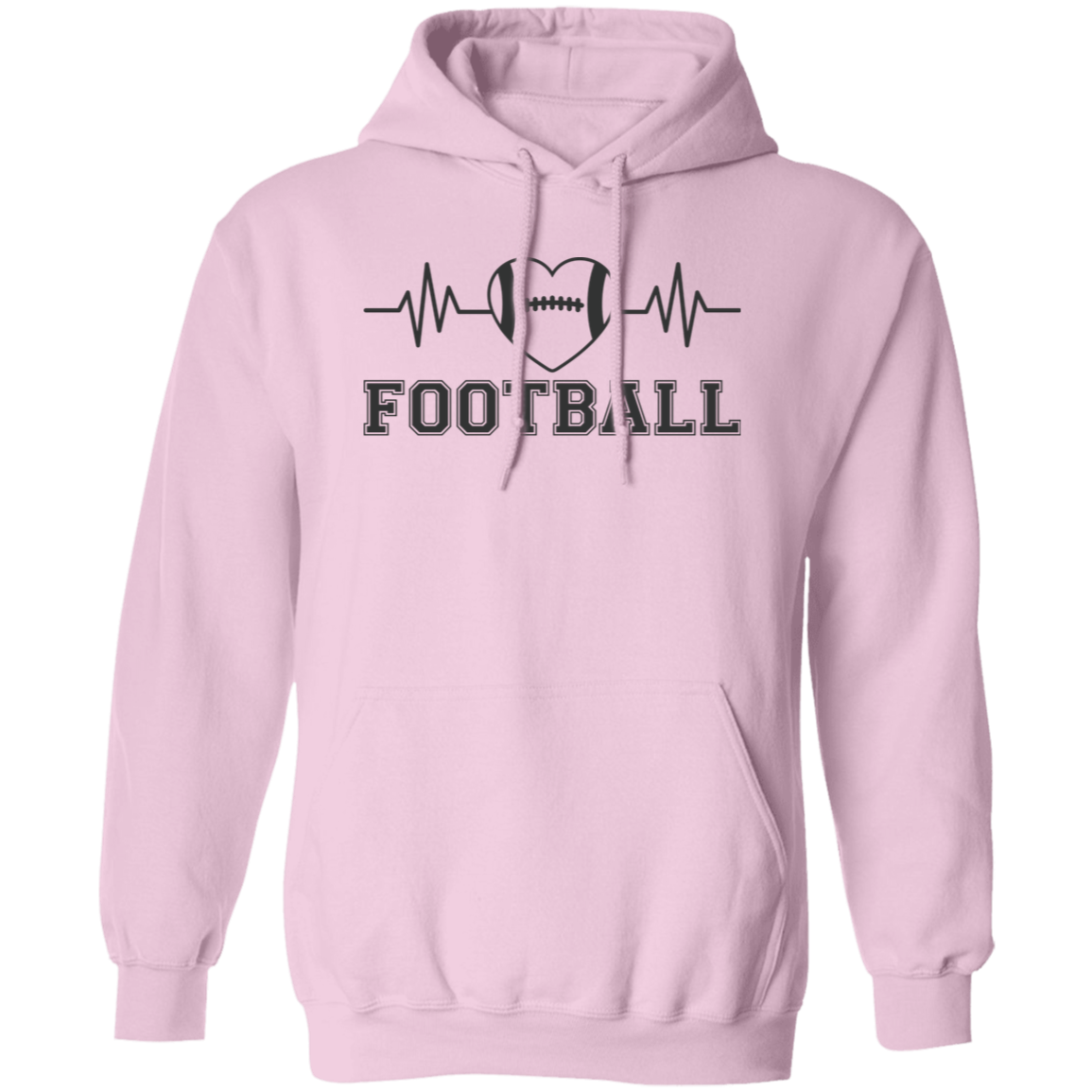 Football Heartbeat - Pullover Hoodie