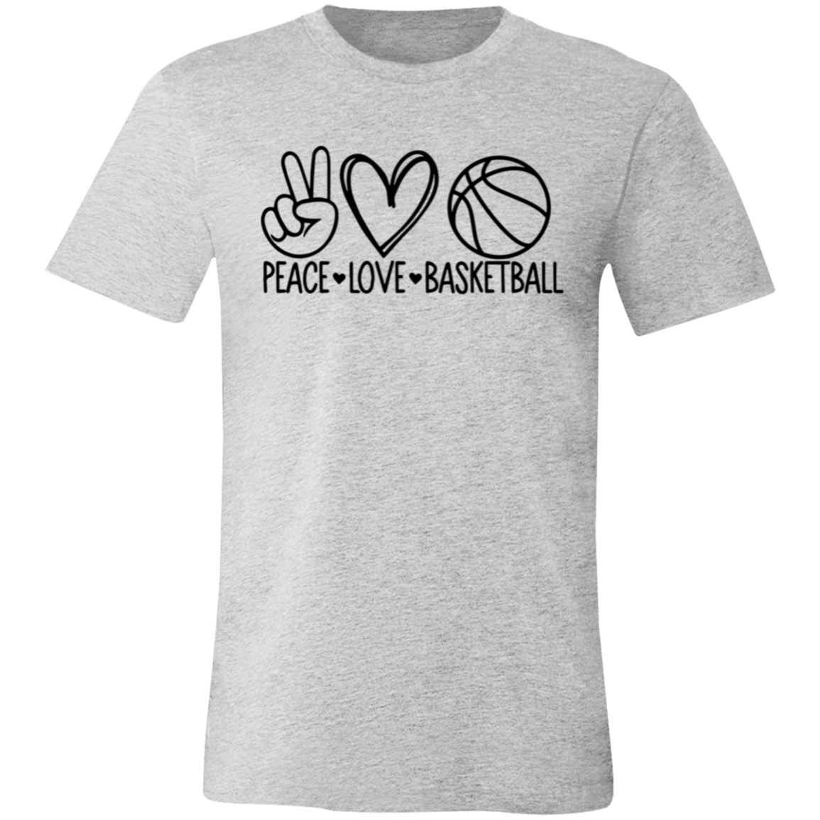 Peace Love Basketball - Unisex Jersey Short-Sleeve T-Shirt