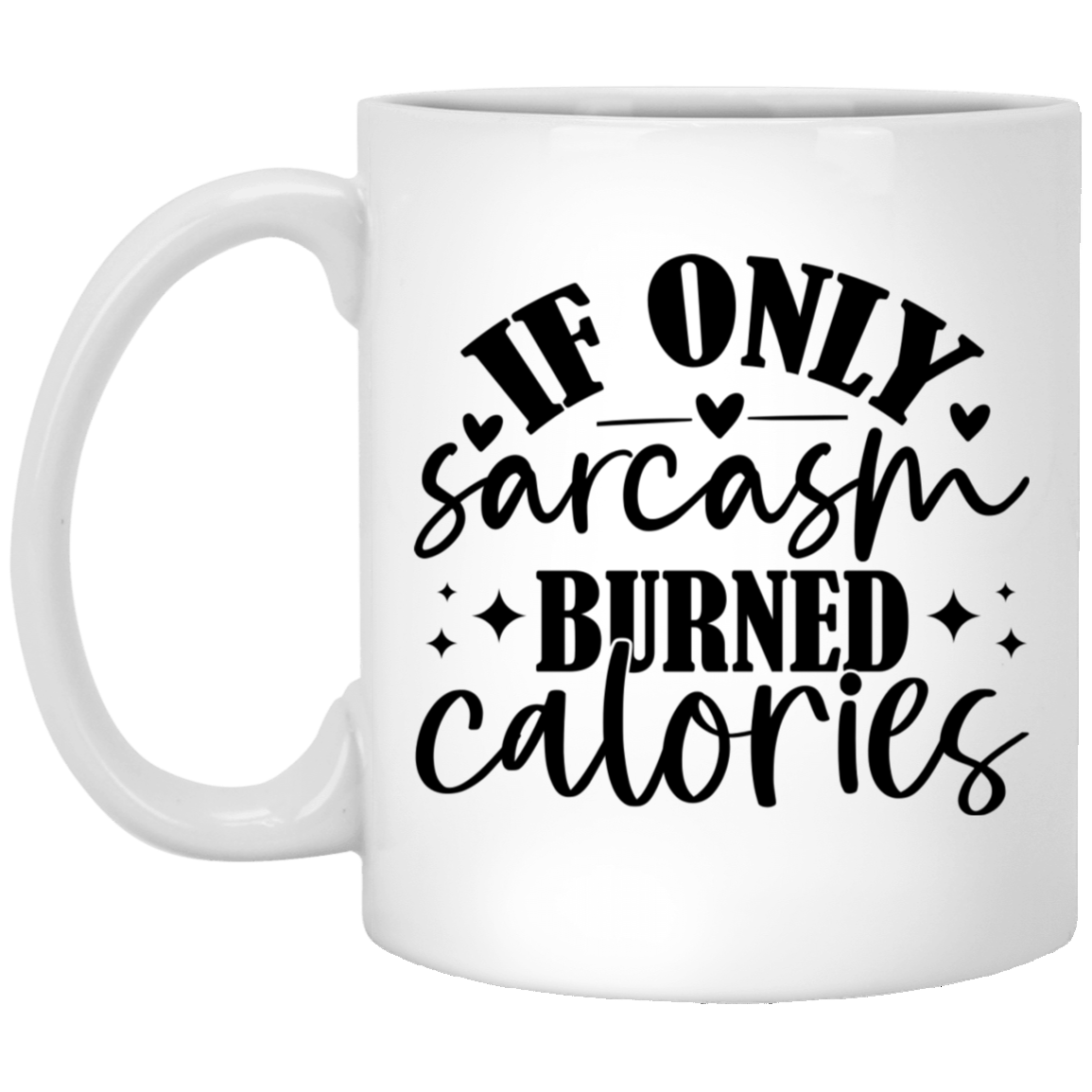 If Only Sarcasm Burned Calories - 11oz White Mug