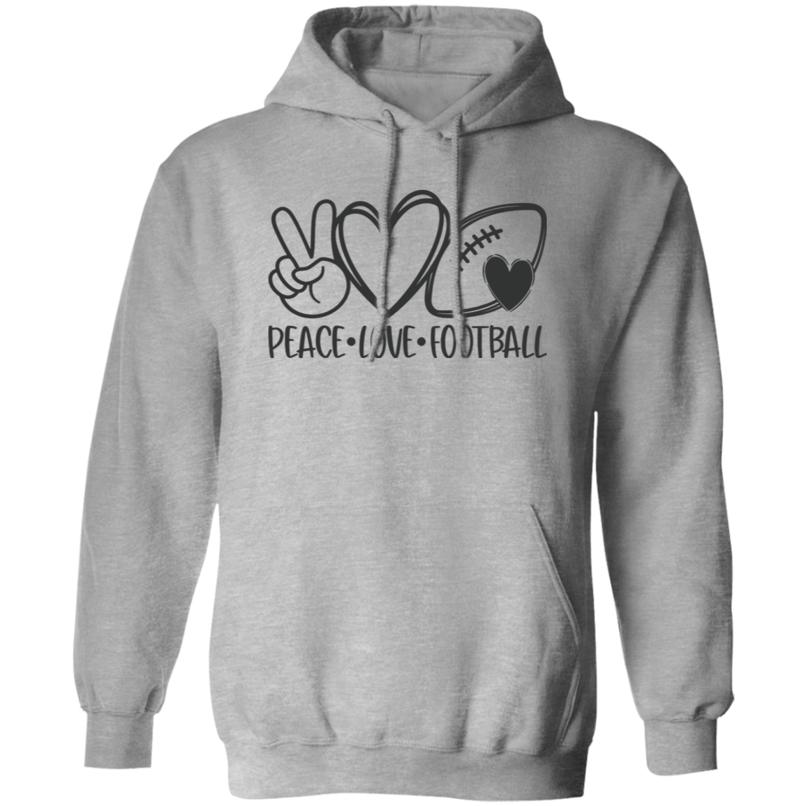 Peace Love Football - Pullover Hoodie