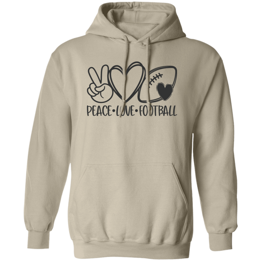 Peace Love Football - Pullover Hoodie