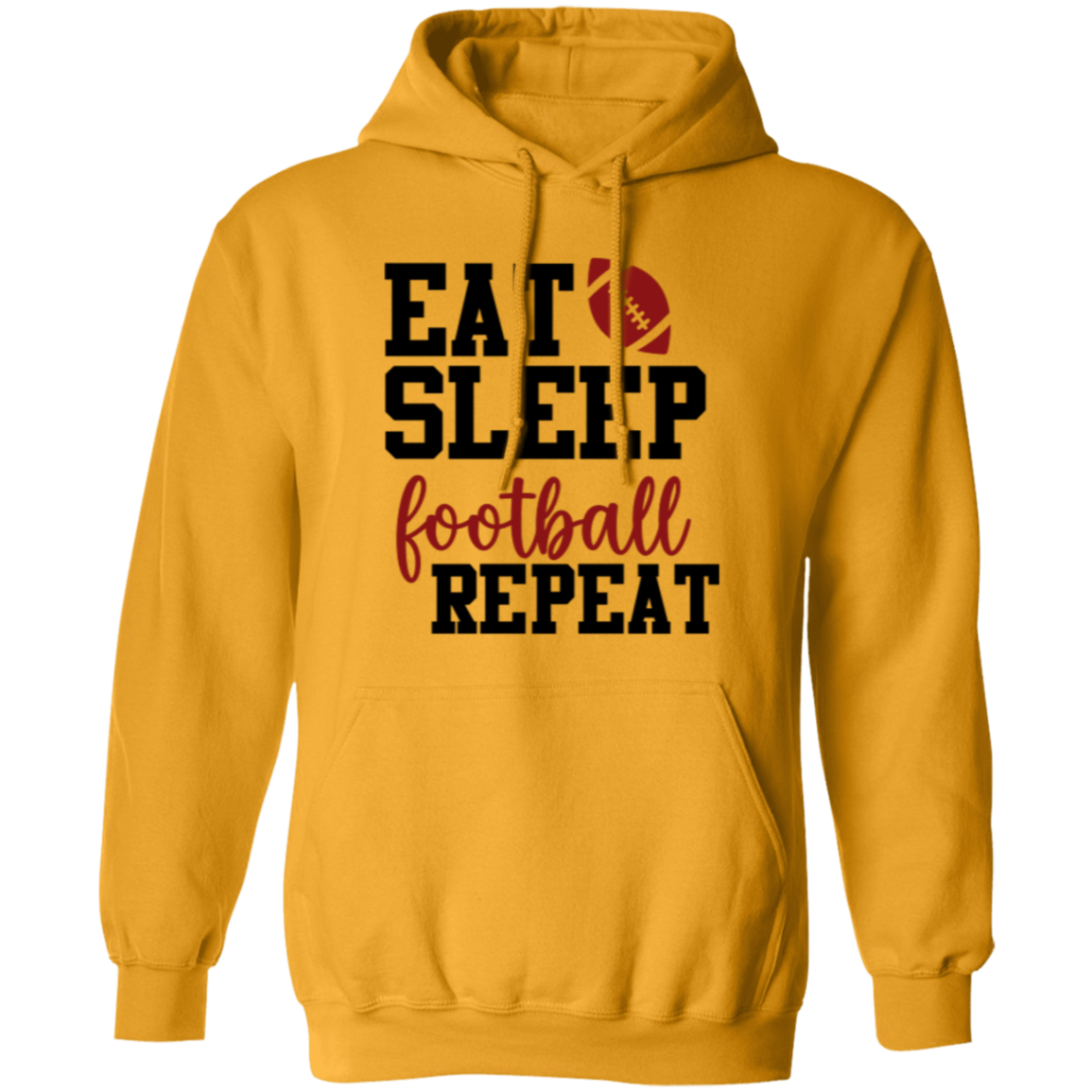 Eat Sleep Football Repeat - Pullover Hoodie