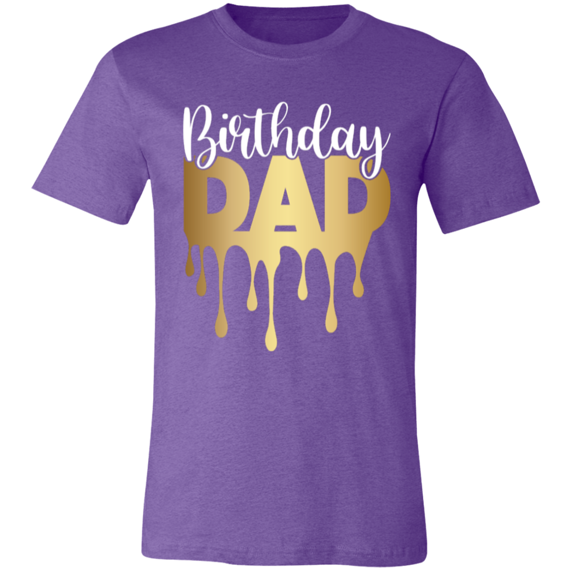 Birthday Dad Gold Unisex Jersey Short-Sleeve T-Shirt