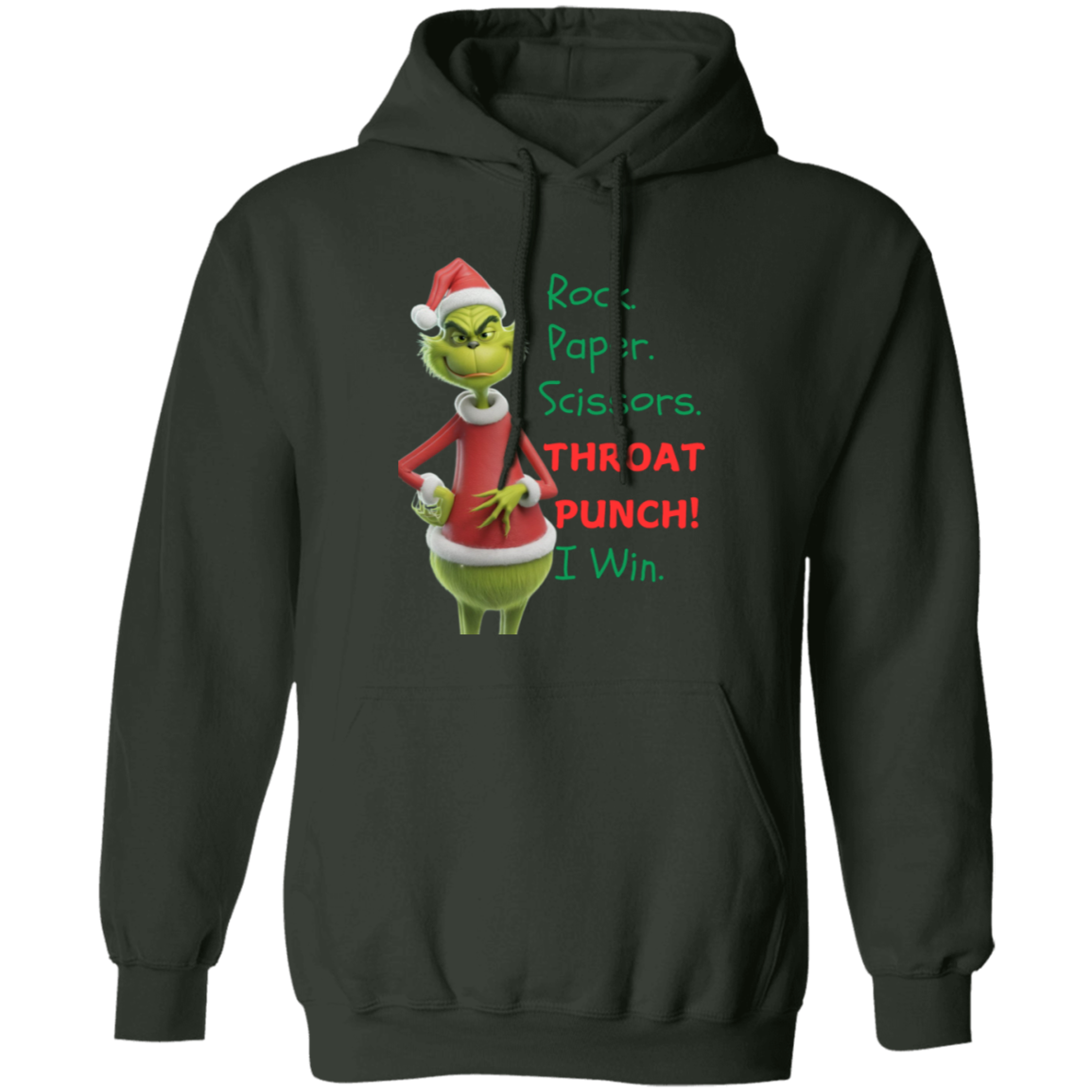 Grinch Rock. Paper. Scissors. Throat Punch! - T-shirt | Long Sleeve| Sweatshirt | Hoodie