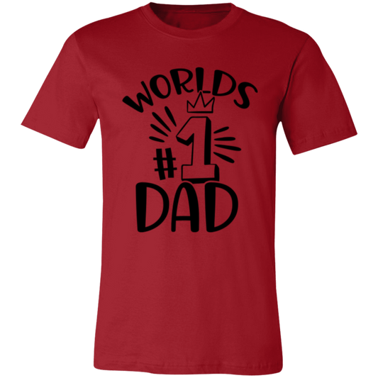 World's #1 DAD - Unisex Jersey Short-Sleeve T-Shirt