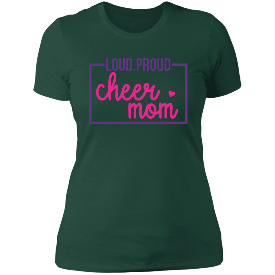 Loud Proud Cheer Mom - Ladies' Boyfriend T-Shirt