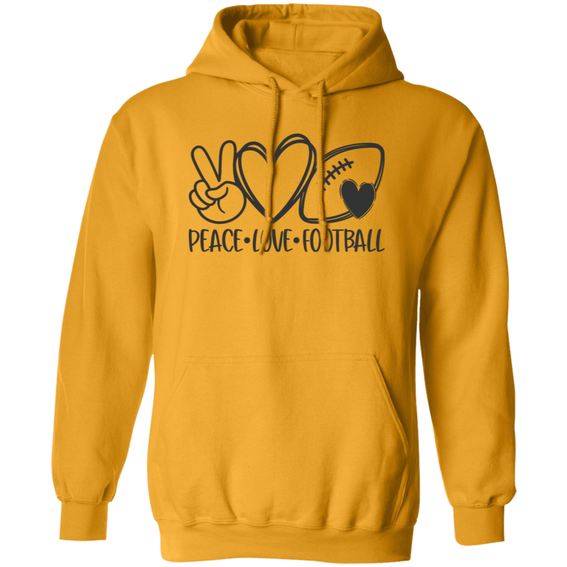 Peace Love Football - Pullover Hoodie