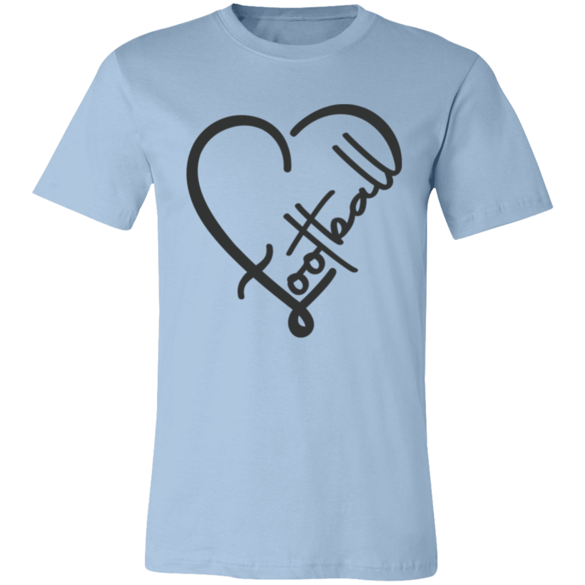 Football (Heart) - Unisex Jersey Short-Sleeve T-Shirt