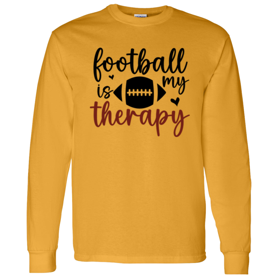 Football Is My Therapy - LS T-Shirt 5.3 oz.