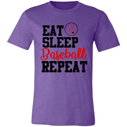 Eat Sleep Baseball Repeat - Unisex Jersey Short-Sleeve T-Shirt