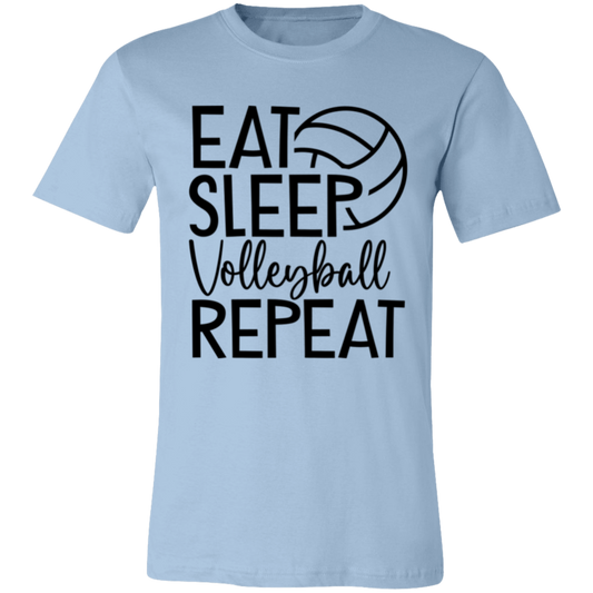 Eat Sleep Volleyball Repeat Unisex Jersey Short-Sleeve T-Shirt