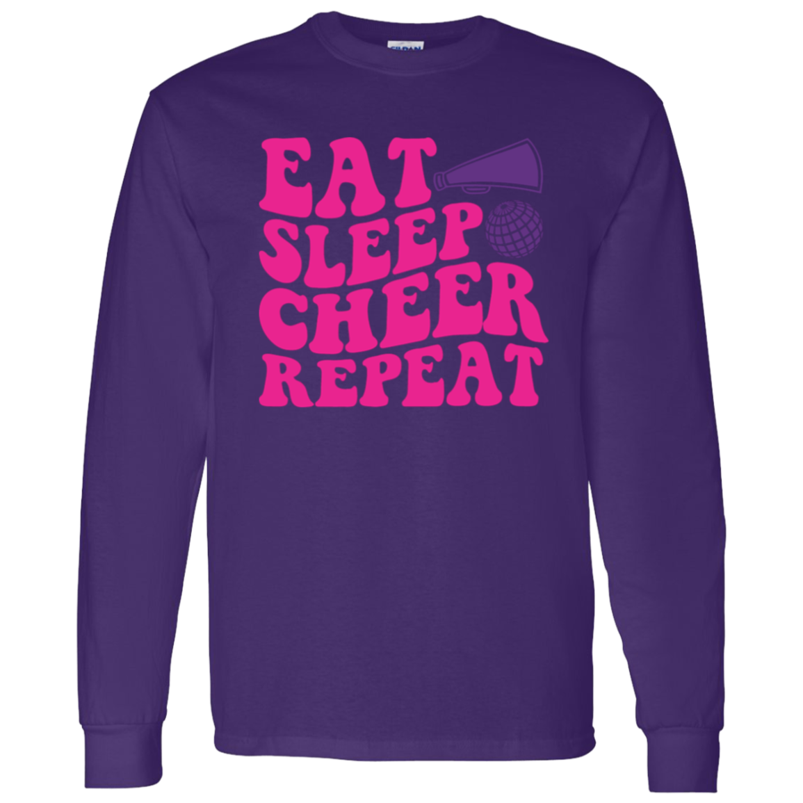 Eat Sleep Cheer Repeat - LS T-Shirt 5.3 oz.